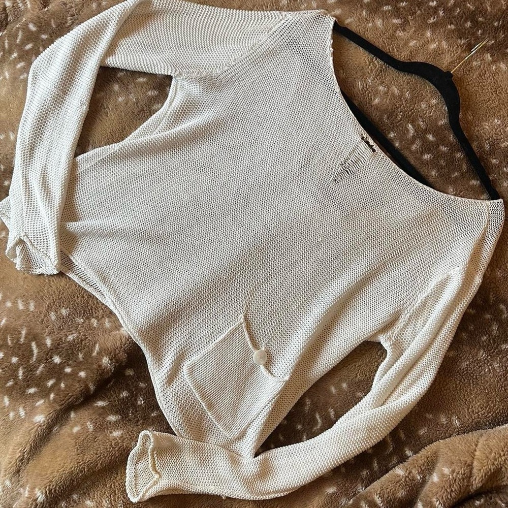 Chic Cream Knit Sweater